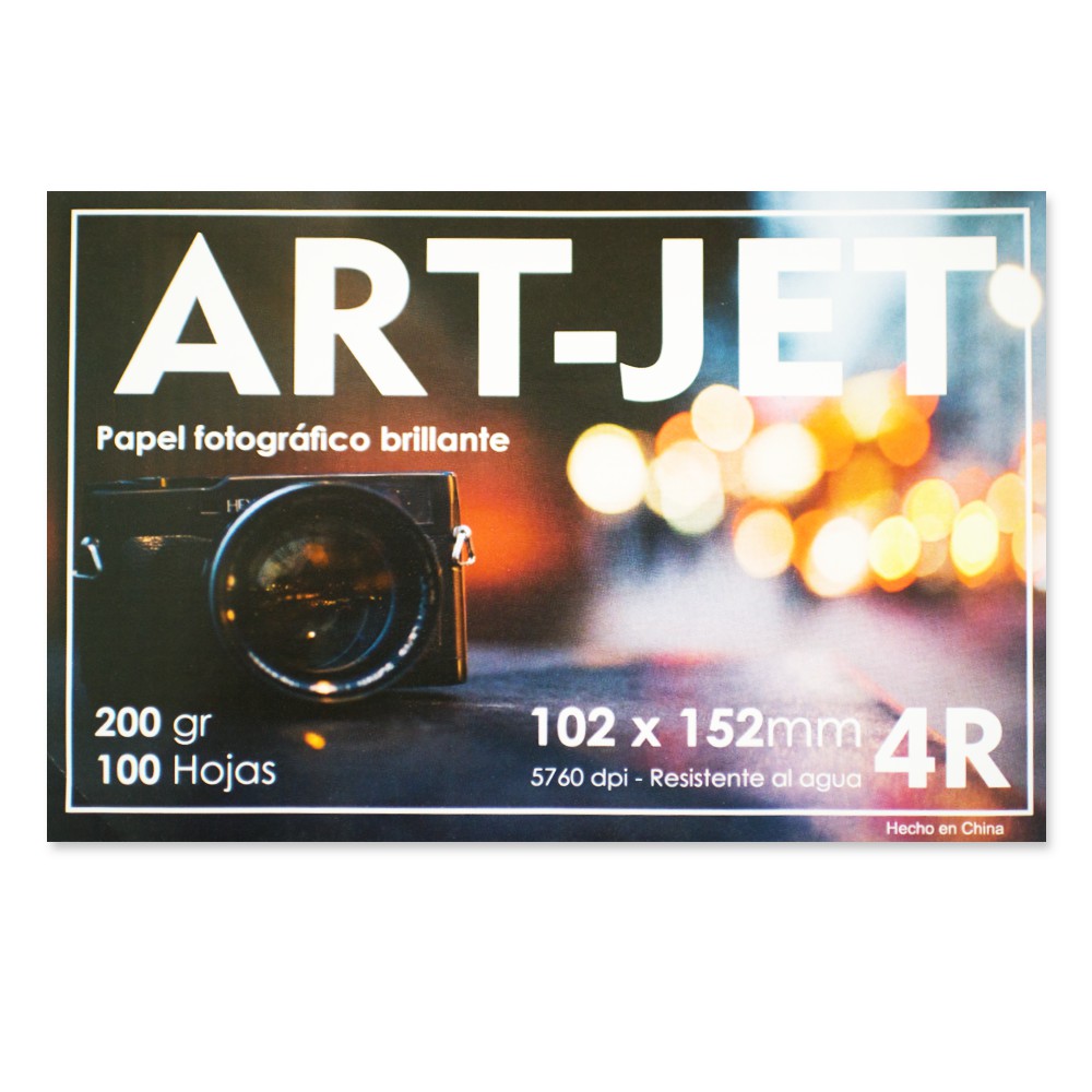 Art-jet 10×15 200 Grs Fotografico Glossy X 100 Hojas – Mebac Salta
